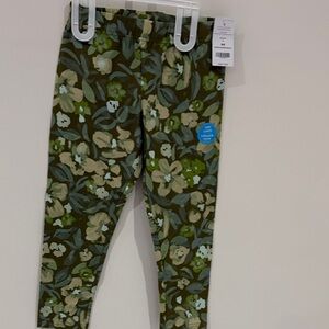 Floral Green Kids Capris